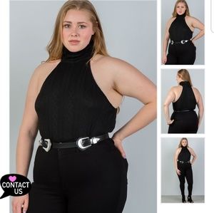 Black knit  body suit